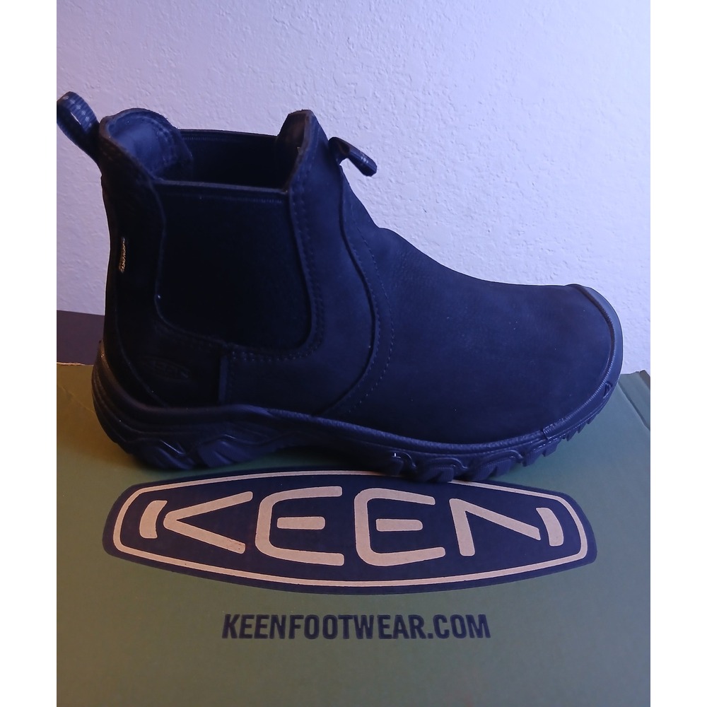 KEEN Greta Chelsea II WP W Black Leather Waterproof Winter Boots 1031170 7.5